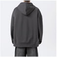 thumbnail image 5 of Sudadera con capucha para hombre, sudadera con cuello alto medio, sudadera con capucha de color liso, blusa con capucha para hombre, 5 of 5
