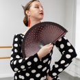 thumbnail image 2 of Byfri Black Spanish Double-Sided Dot Folding Hand Fan Vintage Style for Dance Photo Prop 9.06inch, 2 of 7