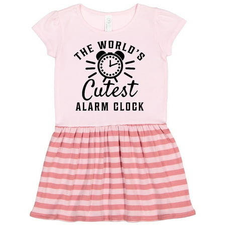 

Inktastic The Worlds Cutest Alarm Clock Gift Toddler Girl Dress
