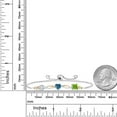 thumbnail image 3 of Gem Stone King 925 Silver and 10K Yellow Gold Bracelet for Women Lab Grown Diamond Persian Blue Moissanite (2.03 Cttw), 3 of 5