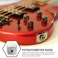 thumbnail image 3 of SHOWERORO 3Pcs Silver Metal Guitar Knobs for Volume and Tone Control on Musical Instruments, 3 of 5