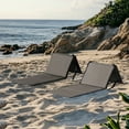 thumbnail image 2 of Sunjoy Portable Folding Backrest Chair for Camping Hiking Travel Outdoor Seat， 2PK Grey, 2 of 8