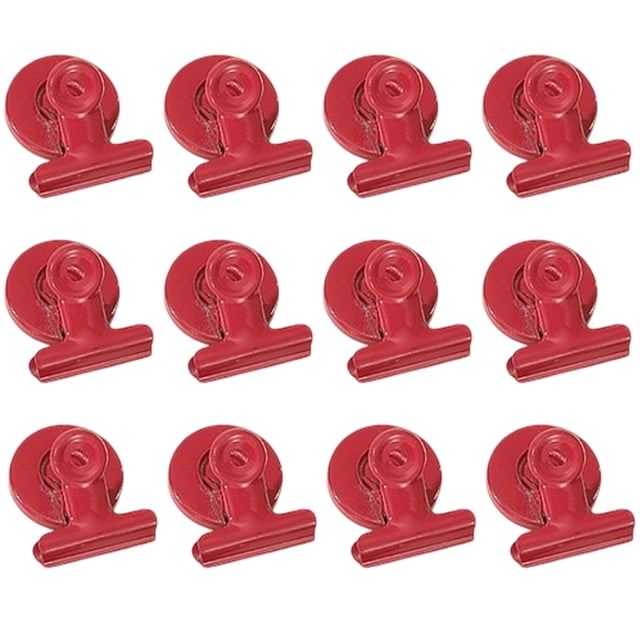 12 pack Fridge Magnets Refrigerator Magnets Magnetic Clips Heavy Duty Detailed List Display Paper Fasteners on Home& Office& Teaching