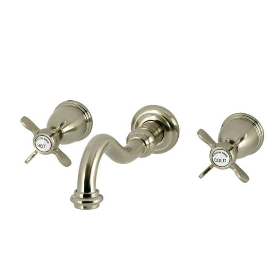 Kingston Brass KS3028BEX Essex Two-Handle Wall Mount Roman Tub Faucet, Brushed Nickel