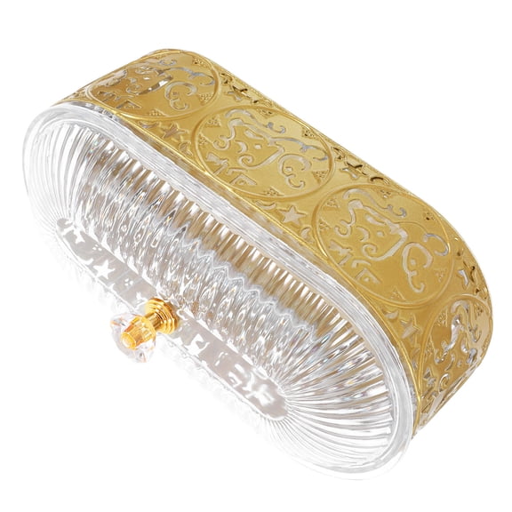 CHICHUMID Eid Party Decoration Candy Tray Golden Iron for Serving Sweets at Festive Gatherings 1Pcs