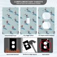 thumbnail image 3 of Yayeee Duplex Wall Plate 1-Gang 4.5"x2.7" Home Receptacle Light Switch Decorative Outlet Cover, Blue Ice Hockey, 3 of 7