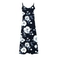 thumbnail image 5 of Summer Dresses for Women Spaghetti Strap V Neck Floral Boho Dress Loose Maxi Dress Slip for Beach Holiday Casual Sundress, 5 of 5