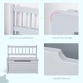 thumbnail image 5 of Qaba 2-in-1 Kids Wooden Toy Organizer Chest Storage Box with Seat Bench Cabinet Chunk Cube with Safety Pneumatic Rod Gray, 5 of 9