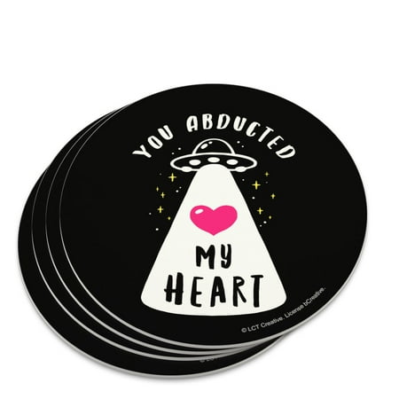 

You Abducted My Heart Alien Love Funny Humor Novelty Coaster Set