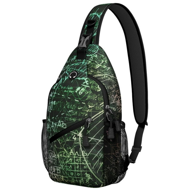 Science Lover Scientific Knowledge Laboratory Educational Wall Travel Sling Backpack Lightweight Durable