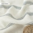thumbnail image 2 of DriftAway Pinch Pleat Valance for Kitchen Window Linen Textured Valance Short Curtain for Living Room Window Treatment Back Tabs Farmhouse Stripe Pattern Each 52" x 16" Gray, 2 of 8