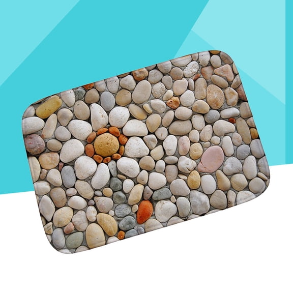 LOLIPPYY Home Foot Mat Flannel Non Slip Water Absorbing Ground Mat for Living Room and Bedroom Multi Color