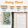 thumbnail image 6 of Christian Art Gifts Vegan Leather Fashion Bible Cover Carry Case for Women: Hope - Isa. 40:31 Inspirational Scripture Verse w/Cute Butterfly & Multicolor Florals, Pockets, Pen Loops, Taupe/Teal, Large, 6 of 7