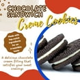 thumbnail image 3 of Sobisk Chocolate Sandwich Creme Cookies w/CUSTOM TRADEMARK STORAGE BAG 18 Pack Delicious Chocolate Cookies Filling Snacks School Lunch Pantry Milky Snack Party Treats Desserts, 3 of 8