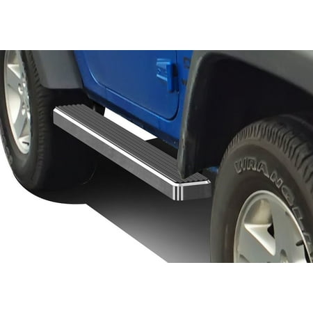 APS Running Boards 4 inches Compatible with Jeep Wrangler 1987-2006 (Side Steps Side Bars)
