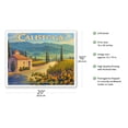 thumbnail image 2 of Calistoga Wineries - Castello di Amorosa Winery - California Vineyards Wine Country Art by Kerne Erickson - Fine Art Matte Paper Print (Unframed) 16x20in, 2 of 4