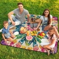 thumbnail image 7 of Colorful Tie Dye Vortex Picnic Blanket Waterproof Outdoor Beach Blanket Hand-held Pad Suitable for Travel, Camping, Beach, Family Gatherings, 7 of 7