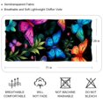 thumbnail image 2 of Flower Butterfly Elegant Chiffon Silk Scarf for Women - Lightweight Breathable Shawl Wrap in Size 70.86 x 28.7 inches, 2 of 6