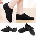 thumbnail image 3 of Zapatos suaves de danza de ballet negros Zapatillas de deporte para gimnasia Fitness Portátil(37), 3 of 8