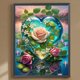 thumbnail image 3 of Pintura de diamante 5D DIY, taladro redondo completo, Kit de rosa de ensueño, decoración del hogar, 30x40cm, 3 of 9
