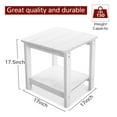 thumbnail image 2 of Stoog Garden Side Table, Patio 2-Tier End Table for Adirondack Chair, Patio Deck Garden, Backyard Lawn Furniture, White, 2 of 8