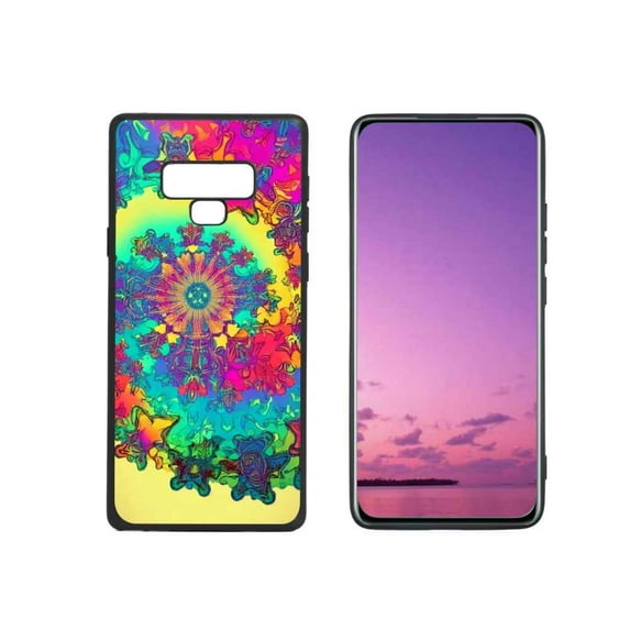 Compatible with Samsung Galaxy Note 9 Phone Case, Abstract-Psychedelia-Hippie-52 Case Silicone Protective for Teen Girl Boy Case for Samsung Galaxy Note 9