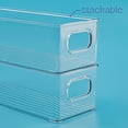 thumbnail image 2 of primebox Plastic Food Storage 8 Pack Clear Container Bin with Handles for Organizing Kitchen, Pantry, Fridge, Freezer, Pantry,Bathroom. 10"x4"3", 2 of 7
