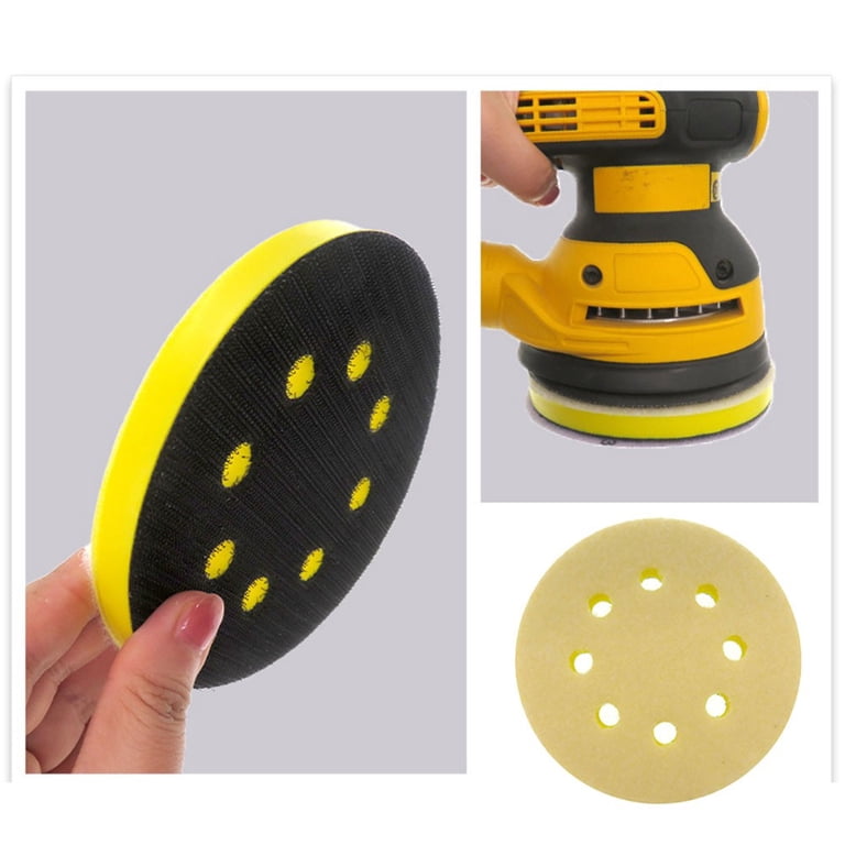 Automotive Polishing Pads 10 Pack 5-Inch Interface Pads - 8 Hole Hook ...