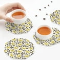 thumbnail image 5 of Disketp Leopard And Butterfly Funny Coasters,6 Pcs Leather Coasters with Holder, Perfect Housewarming Hostess Gifts,Protect Furniture from Water Marks Scratch and Damage, 5 of 5