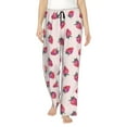 thumbnail image 2 of Goofa Hand Drawn Strawberry Printed Soft Pajama Pants for Women, Wide Leg Comfy Casual Lounge Yoga Pants-Medium, 2 of 9