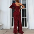 thumbnail image 4 of IROINNID Discount Long Dress for Women Formal Wedding Guest Formal Dress Hot Gold Large Skirt Hem Sexy Long Dress Tail Banquet Evening Dress Long Dress,Burgundy, 4 of 7