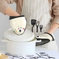 thumbnail image 6 of Lsque Pikmin Pattern Non-Slip Mini Oven Mitt Set，Mini Oven Gloves Silicone Heat Resistant Cooking Pinch Mitts Potholder for Kitchen Cooking & Baking, 6 of 7