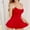 Red, variant on Dianli Lingerie Nightwear Ice Silk Suspender Short Nightdress With Lace Trim Stretchy Soft Silky Slip Short Skirt Seductive Sleepwear Romantic Intimates Nightwear