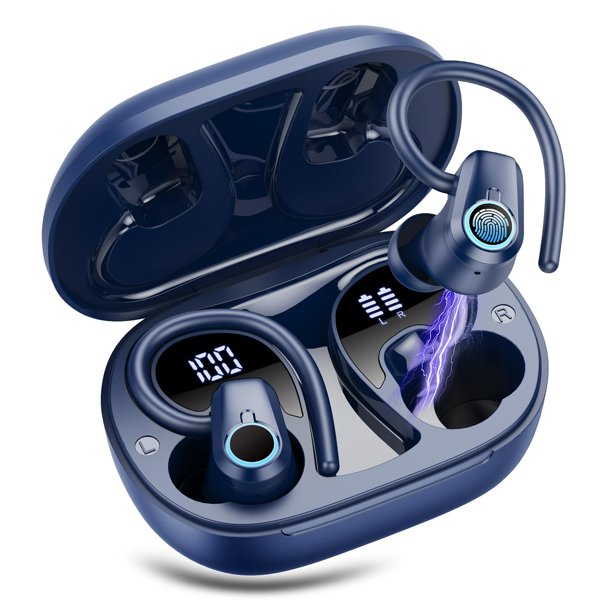 Auriculares inalámbricos Poounur H9 Bluetooth 5.3 Sport 50H Deep Blue
