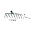 thumbnail image 3 of 1Pc Plowing Grass Rake Agricultural Rake Farm Implement Gardening Tool (Silver), 3 of 7