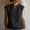 A427 Black, variant on Womens Cap Sleeve Split V Neck Shirts Mandarin Collar Pleated Front Tops Elegant Office Work Blouses Casual Summer Business Tunics For Professional Wear
