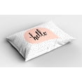 thumbnail image 2 of Ambesonne Hello Pillow Sham 2 Pack, Pale Pink Speech Bubble, 26"x20", Blush Black White, 2 of 3