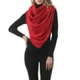 thumbnail image 2 of Coofit Winter Scarf Square Tassel Artificial Wool Solid Color Shawl Scarf Blanket Scarf, 2 of 10