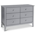 thumbnail image 1 of Carter's By DaVinci Morgan Commode Double en Bois à 6 Tiroirs, Gris, 1 of 13