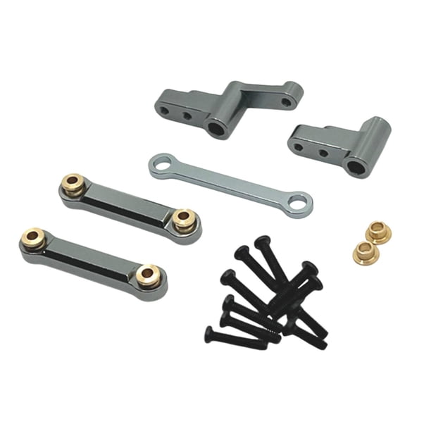 Conjunto de dirección RC, repuestos de repuesto, actualizaciones para escala 1/14, 14301, 14302, 14303, modelo de coche a control remoto, accesorios Gris