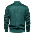 thumbnail image 6 of Maoxin Jackets for Men Lapel Leather Jacket Casual Loose Men's Leather Jacket Solid Color Long Sleeved Hooded Casual Jacket/jacket Green M, 6 of 8