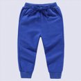 thumbnail image 2 of Gibobby Boys Pants Toddler Kids Little Boys Pant 2T 3T 4T 5T 6T Casual Schoolwear Drawstring Straight Leg Soft Pants With Pockets Boys Warm Casual Pants(18-24 Months,Blue), 2 of 4