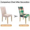 thumbnail image 7 of Vintage Checkered Dining Chair Covers Set of 4, Washable Stretch Chair Slipcovers, Rustic Plaid Removable Seat Protector, Geometric Kitchen Dining Room Cover, 7 of 7