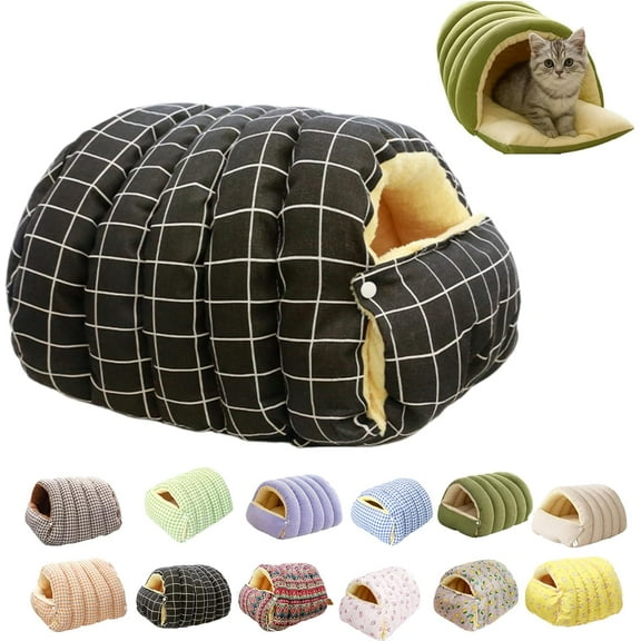 2026 New Cozy Monster Cat Bed, Thickened and Warm Enclosed Pet Bed, Cave Style Cozy Hideaway with Removable Washable Cover & Anti‑Slip Base for Cats Small Dog