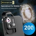 thumbnail image 3 of Riwcyla 200X Portable Microscope Universal Mobilephone Microscope with 6 2 Level Brightness Adjustable No Need APP Multifunctional Microscope with CPL for Child Students Study Electronics Industry, 3 of 6
