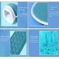 thumbnail image 6 of TRIANU Exfoliating Body Scrubber Set with Back Scrubber, Bath Glove and Shower Bath Sponge Loofahs for Women and Men, Blue, 6 of 8