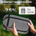 thumbnail image 5 of All-Season Navy Mummy Sleeping Bag for Adults, 0 ° C Rated, Cotton Canvas with Zipper, Compact Backpacking Design, 5 of 6