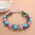 thumbnail image 1 of Nvzi Diademas de flores para mujer, corona de flores para novia, suministros para fiestas de bodas, guirnaldas florales, corona para el cabello, diademas florales, A06, 1 of 5