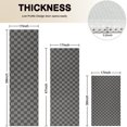 thumbnail image 4 of Gray and Black Checkerboard Pattern Kitchen Rugs Sets Of 3,Kitchen Runner Rugs Non Skid Washable,Decorative Kitchen Floor Mats for Kitchen,Sink,Laundry,17"x30"+ 17"x47" + 17"x59", 4 of 6
