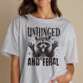 thumbnail image 4 of Unhinged And Feral Tshirt, Funny Raccoon, Rock'n Feral Racoon, Vintage Feral Mom, Funny Sarcastic Quote, Feral Girl Tee, Loose Type Shirt For Women, Soft And Comfortable, 4 of 6